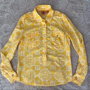 Tory Burch Yellow Henley Size 4
